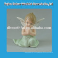 Mini angel design cerâmico praying figurine ângulo para decoração home